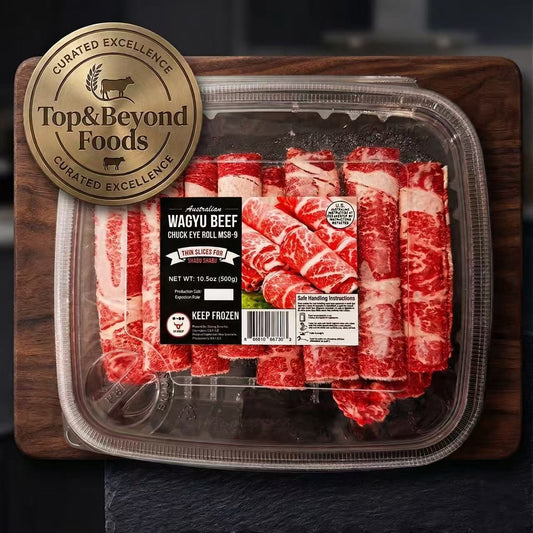 Australian Wagyu Chuck Eyeroll Slices (MS 8-9) | Shabu Shabu & Sukiyaki