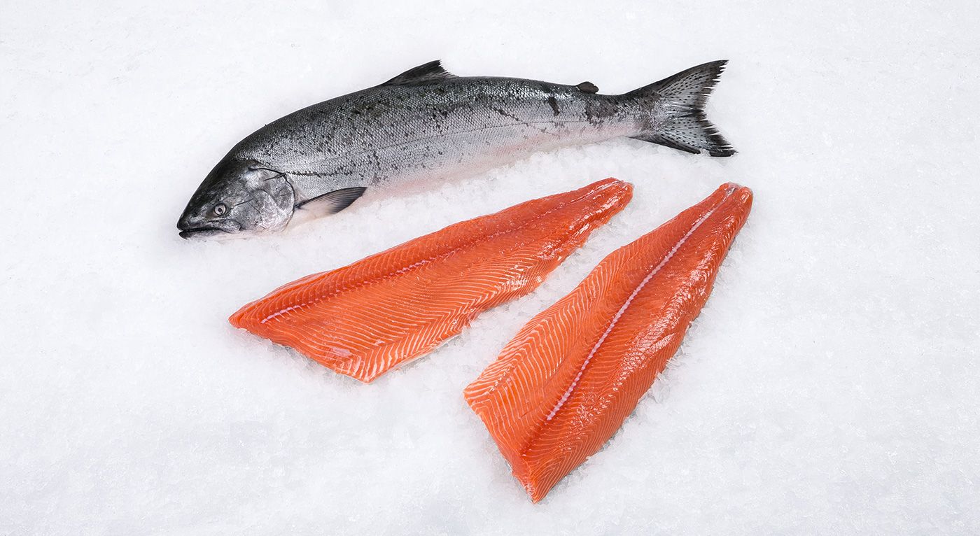 New Zealand fresh King Salmon (Filleted, deboned, skin on) - each piece(Fresh)