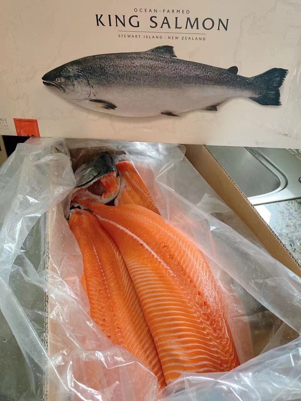 New Zealand fresh King Salmon (Filleted, deboned, skin on) - each piece(Fresh)